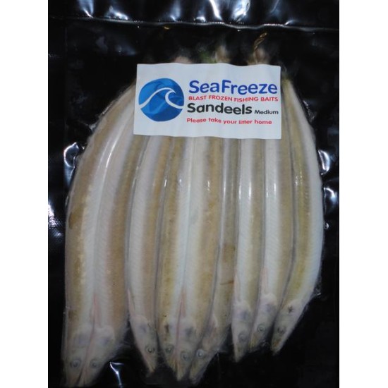 Sandeels medium 10+ per packet